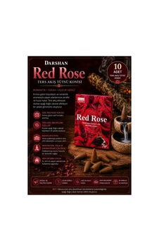 Darshan Red Rose Ters Akış Backflow Tütsü Konisi 10'lu Paket Darshan Red Rose Ters Akış Backflow Tütsü Konisi 10'lu Paket