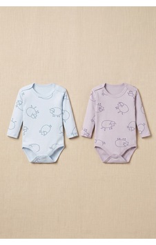 Minory Baby - %100 Pamuk Uzun Kol Kuzulu Body Set Çok Renkli Çok Renkli Minory Baby - %100 Pamuk Uzun Kol Kuzulu Body Set Çok Renkli Çok Renkli