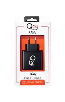 Qcell Super Fast Charger 3 Port 65 Watt Gan Siyah Adaptör Süper Hızlı Şarj Qcell Super Fast Charger 3 Port 65 Watt Gan Siyah Adaptör Süper Hızlı Şarj