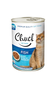 Chuck Cat Food Balıklı Soslu Et Parçalı Konserve Yetişkin Kedi Maması 415 G