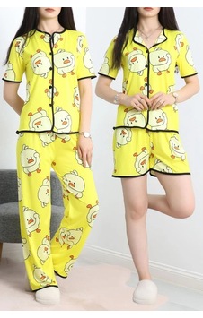 Seka Store Seka Milan 3'lü Pijama Takımı Seti Sarı - 50596.1857. Çok Renkli Seka Store Seka Milan 3'lü Pijama Takımı Seti Sarı - 50596.1857. Çok Renkli