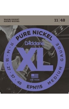 D'addario Epn115 Xl Pure Nickel Elektro Gitar Tel Seti - 11-48 Blues/jazz Rock Profesyonel %100 Saf Nikel Sargı, 50'lerin Vintage Sıcak Tonları Ve Yumuşak Çalım Hissiyatı D'addario Epn115 Xl Pure Nickel Elektro Gitar Tel Seti - 11-48 Blues/jazz Rock Profesyonel %100 Saf Nikel Sargı, 50'lerin Vintage Sıcak Tonları Ve Yumuşak Çalım Hissiyatı