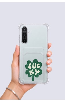 Samsung Uyumlu Galaxy A36 Kartlıklı Lucky Yonca Desenli Kılıf Yeşil Samsung Uyumlu Galaxy A36 Kartlıklı Lucky Yonca Desenli Kılıf Yeşil
