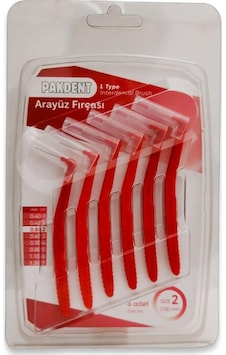 Pakdent L Tipi Arayüz Fırçası - Kırmızı 0,50 Mm Pakdent L Tipi Arayüz Fırçası - Kırmızı 0,50 Mm
