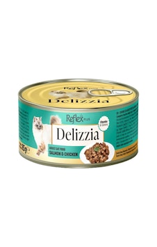 Reflex Plus Delizzia Soslu Somonlu Ve Tavuklu Parça Etli Kedi Konservesi 85 Gr Reflex Plus Delizzia Soslu Somonlu Ve Tavuklu Parça Etli Kedi Konservesi 85 Gr