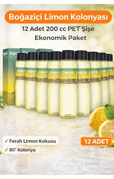 Boğaziçi Limon Kolonyası 200 Cc Pet Şişe 12 Adet 80 Limon Kokulu Kolonya Ekonomik Çoklu Paket Boğaziçi Limon Kolonyası 200 Cc Pet Şişe 12 Adet 80 Limon Kokulu Kolonya Ekonomik Çoklu Paket