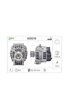VALEO 439318 ALTERNATÖR CLIO II VALEO 439318 ALTERNATÖR CLIO II
