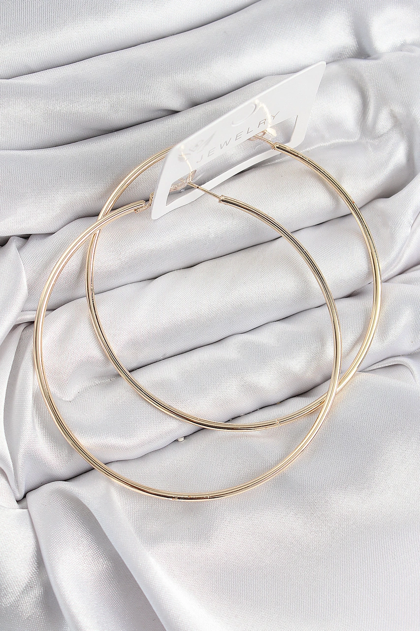Pirinç Halka Model Gold Renk Kadın Küpe 6413567 Pirinç Halka Model Gold Renk Kadın Küpe 6413567