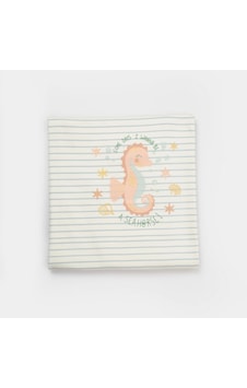 Biorganic Save The Seahorse Bebek Battaniyesi 85x90 64692 Bej - Mint Yeşili Biorganic Save The Seahorse Bebek Battaniyesi 85x90 64692 Bej - Mint Yeşili