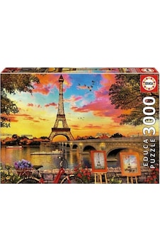 Educa Puzzle Sunset in Paris 3000 Parça Puzzle 17675 Educa Puzzle Sunset in Paris 3000 Parça Puzzle 17675
