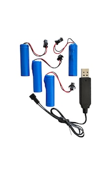 3.7 Volt Oyuncaklar İçin Uyumlu Şarjlı Piller- 4 Adet Pil Ve Şarj Aleti 3.7 Volt Oyuncaklar İçin Uyumlu Şarjlı Piller- 4 Adet Pil Ve Şarj Aleti
