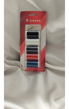 Singer Polyester Dikiş İpliği Seti 5'li + İplik Geçirici Singer Polyester Dikiş İpliği Seti 5'li + İplik Geçirici