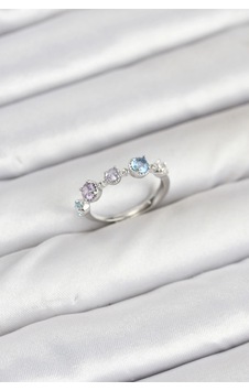 Buğz Pirinç Gümüş Renk Renkli Zirkon Taşlı Kadın Yüzük Diğer 15418006 Buğz Pirinç Gümüş Renk Renkli Zirkon Taşlı Kadın Yüzük Diğer 15418006