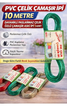 Pvc Çelik Çamaşır İpi 10 Metre Dayanıklı Paslanmaz Çelik Özlü Çamaşır Askı İpi 1 Adet Çok Renkli Pvc Çelik Çamaşır İpi 10 Metre Dayanıklı Paslanmaz Çelik Özlü Çamaşır Askı İpi 1 Adet Çok Renkli