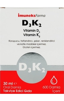 Imuneks Vitamin D3 K2 30 Ml Damla Imuneks Vitamin D3 K2 30 Ml Damla