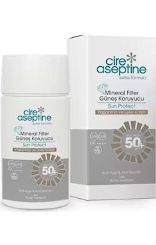 Cire Aseptine Ve Leke Karşıtı Mineral Filtreli Koruyucu Güneş Kremi SPF50+ 50 ML Cire Aseptine Ve Leke Karşıtı Mineral Filtreli Koruyucu Güneş Kremi SPF50+ 50 ML