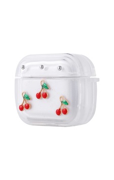 Apple Uyumlu AirPods 3. Nesil Zore Airbag 44 Airbag Tasarımlı Simli Şeffaf Kutup Kılıf Kiraz Apple Uyumlu AirPods 3. Nesil Zore Airbag 44 Airbag Tasarımlı Simli Şeffaf Kutup Kılıf Kiraz