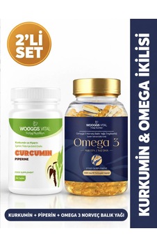 Hotay Nutrition Wooggs Vital Kurkumin Piperin 90 Tablet + Omega 3 Norveç Balık Yağı 90 Kapsül 2'li Set Hotay Nutrition Wooggs Vital Kurkumin Piperin 90 Tablet + Omega 3 Norveç Balık Yağı 90 Kapsül 2'li Set