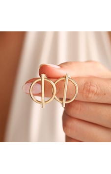 Sembol Gold Altın Çivi Küpe İtaly Armoni 2.0 cm Sembol Gold Altın Çivi Küpe İtaly Armoni 2.0 cm