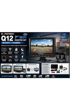 Expotech Q12 7" Wifi Araç Kamera Seti 1 Kameralı Sd Kayıtlı Geri Görüş Monitörü Gece Görüşü Ex-7001w Expotech Q12 7" Wifi Araç Kamera Seti 1 Kameralı Sd Kayıtlı Geri Görüş Monitörü Gece Görüşü Ex-7001w