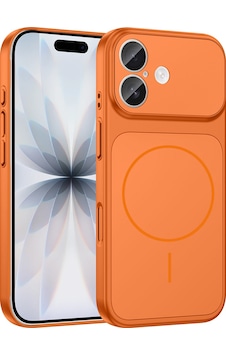 Apple Uyumlu iPhone 17 Kılıf Şarj Özellikli Kamera Lensli 1.8mm İnce Sert Formen Kapak Turuncu