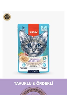 Wanpy Pouch Tavuk-ördek Yaş Yavru Kedi Maması 70gr Wanpy Pouch Tavuk-ördek Yaş Yavru Kedi Maması 70gr