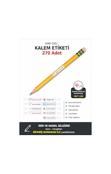 Okul Kalem Etiketi Kesilmiş Kalem Sticker Seti İsme Özel 288 Adet Okul Kalem Etiketi Kesilmiş Kalem Sticker Seti İsme Özel 288 Adet