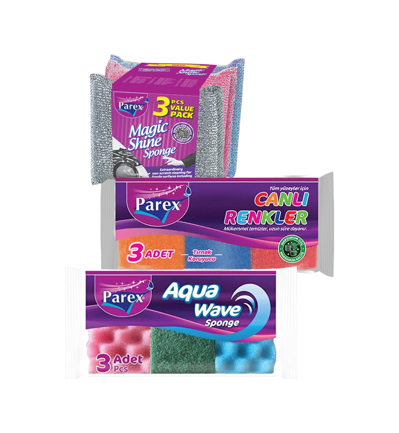 Magic Shine Aquawave Ve Canlı Renkler Sünger Paketi Magic Shine Aquawave Ve Canlı Renkler Sünger Paketi