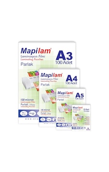 Mapi A-4 Laminasyon Filmi 125 Mic.Parlak Mapi A-4 Laminasyon Filmi 125 Mic.Parlak