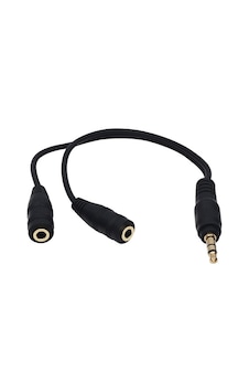 Pm Kulaklik Çoklayici 3.5 Mm Erkek/2 Stereo 15Cm Pm Kulaklik Çoklayici 3.5 Mm Erkek/2 Stereo 15Cm
