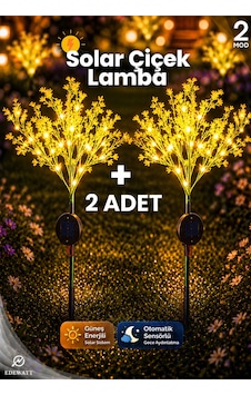 2 Adet Dekoratif Çiçek Görünümlü Solar Led Lamba Güneş Enerjilli Su Geçirmez Bahçe Aydınlatma 2 Adet Dekoratif Çiçek Görünümlü Solar Led Lamba Güneş Enerjilli Su Geçirmez Bahçe Aydınlatma