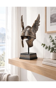 Valkyrie Kanatlı Mitolojik Miğfer Objesi
