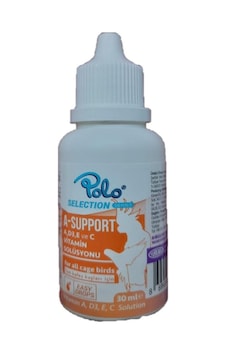 Polo A-Support A D3 E ve C Vitamin Solüsyonu Kuş Multi Vitamini 30 ML Polo A-Support A D3 E ve C Vitamin Solüsyonu Kuş Multi Vitamini 30 ML