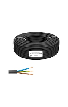 3x1.5 Ttr Seslendirme Kablosu Cca Siyah 100mt Brk-315s