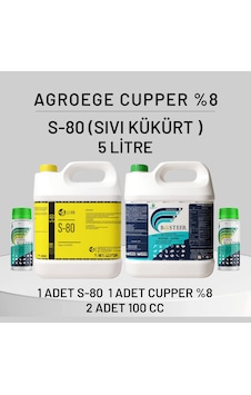 Agroege Cupper % 8 - Sıvı Kukurt S80 Set 5 LT