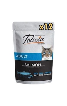 Tahılsız 85 Gr Pouch Yetişkin Somonlu Yaş Kedi Maması 12 Adet Tahılsız 85 Gr Pouch Yetişkin Somonlu Yaş Kedi Maması 12 Adet