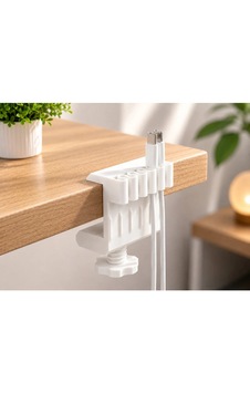 Veriqo 3d Masa Kenarı Kablo Düzenleyici Kablo Tutucu Kelepçeli Şarj Kablosu Organizeri Usb Type-c Lightning Masaüstü Kablo Sabitleyici Beyaz Veriqo 3d Masa Kenarı Kablo Düzenleyici Kablo Tutucu Kelepçeli Şarj Kablosu Organizeri Usb Type-c Lightning Masaüstü Kablo Sabitleyici Beyaz