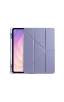 Aksesuarcim S11 Sm-x730 X736b İle Uyumlu Kılıf Silikon Yumuşak Kalem Bölmeli Esnek 4 Farklı Stand Olabilen Tablet Kılıfı Mor Sku: Zeusb0gg3jp46t Arka Kapak