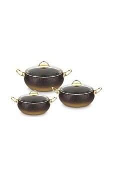 Oms 6 Parça Küre Tencere Seti Gold 3031 Oms 6 Parça Küre Tencere Seti Gold 3031