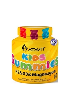 Atavit Kids Gummies K2 D3 Magnezyum 60 Tablet Atavit Kids Gummies K2 D3 Magnezyum 60 Tablet