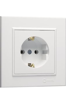 Makel Karea Topraklı Priz Beyaz Modül + Kapak + Çerçeve Makel Karea Topraklı Priz Beyaz Modül + Kapak + Çerçeve
