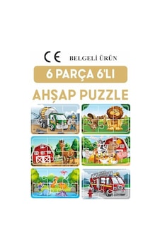 Lipyos Baby Puzzle 6 Parça 6 Adet Puzzle Seti-3 Lipyos Baby Puzzle 6 Parça 6 Adet Puzzle Seti-3