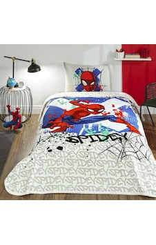 Taç Lisanslı Spiderman Action X Pamuk Tek Kişilik Pike Takımı 000000001000051391 Çok Renkli