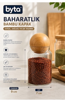 Bambu Kapaklı Cam Baharatlık 9x7 Cm Cam Saklama Kavanozu Diğer Bambu Kapaklı Cam Baharatlık 9x7 Cm Cam Saklama Kavanozu Diğer
