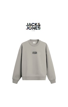 Jack & Jones Erkek Minimal Gögüs Baskili Bisiklet Yaka Sweatshirt - New Plas - 12299788 Moonbeam Jack & Jones Erkek Minimal Gögüs Baskili Bisiklet Yaka Sweatshirt - New Plas - 12299788 Moonbeam