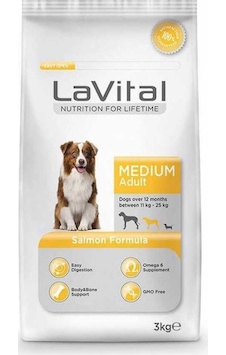La Vital Somonlu Orta Irk Yetişkin Köpek Maması 3 KG La Vital Somonlu Orta Irk Yetişkin Köpek Maması 3 KG