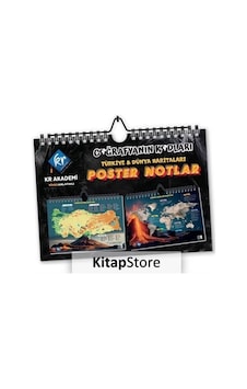 Coğrafyanın Kodları Türkiye Ve Dünya Duvar Haritaları Poster Notlar