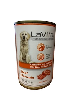 La Vital Sığır Etli Konserve Yetişkin Köpek Maması 400 G La Vital Sığır Etli Konserve Yetişkin Köpek Maması 400 G