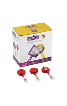 Lamiess Lms 351 Yuvarlak Yoyo Şeffaf Kırmızı 50'Li