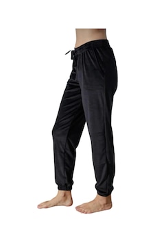 Mihra Kadın Kadife Cepli Paçası Lastikli Tek Alt Pijama Siyah Mihra Kadın Kadife Cepli Paçası Lastikli Tek Alt Pijama Siyah